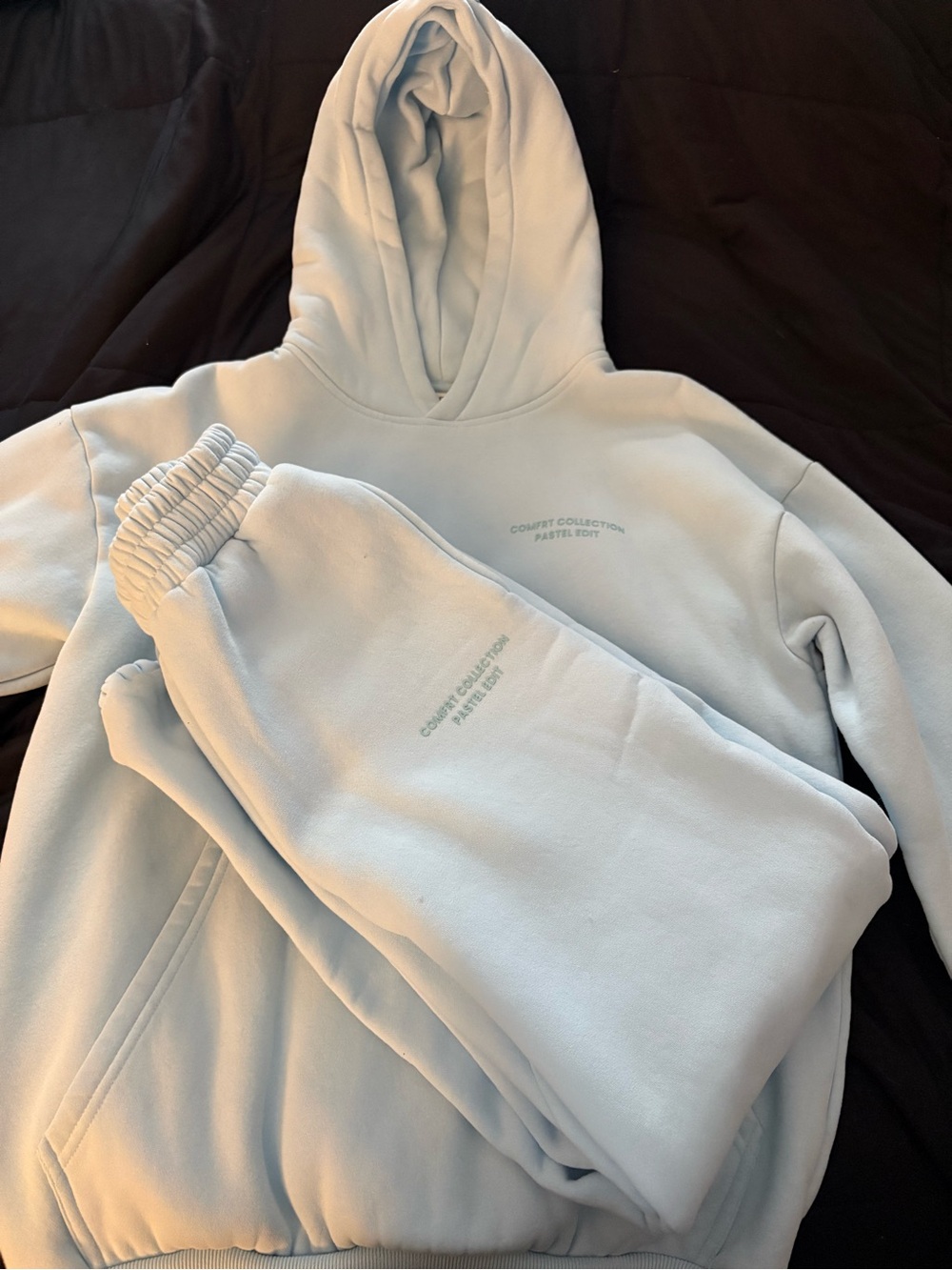 Womenβs Comfrt Pastel Light Blue Hoodie & Sweatpants Matching Set